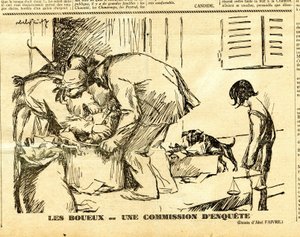 Uppriktig, satirisk i svartvitt av Jules Abel Faivre