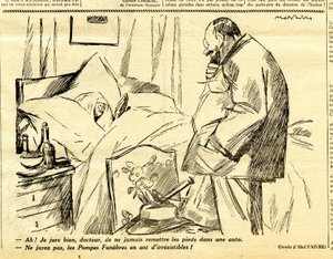 Uppriktig, satirisk i svartvitt av Jules Abel Faivre