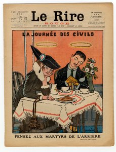 Omslag till "" The Red Laughter", Satirical in Colors av Jules Abel Faivre