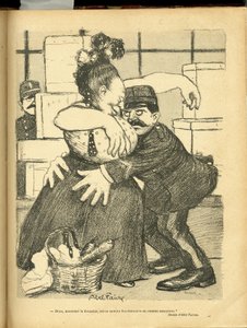 Illustration av Abel Faivre (1867-1945) i Le Rire av Jules Abel Faivre
