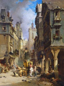 Gatubild i Morlaix 1830, 1870
