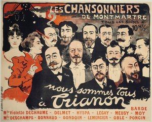 Låtskrivarna från Montmartre, ca. 1890.
