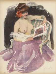 Enkel reflektion (lito i färg) av Jules Alexandre Gruen or Grun