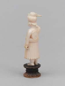 Svart bonde, schackpjäs, Indien, 1820 ca av Jules Antoine Duvaux