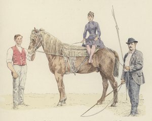Hästtränare (färg litho) av Jules Arsene (after) Garnier