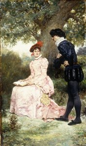 Ett uppvaktande par, 1880