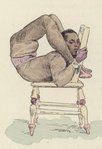Cirkus contortionist på stol