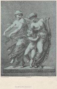 Apollon och muserna av Jules Boilly after Pierre Paul Prud