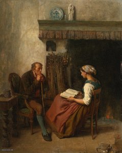 Jules Breton, 1865 - Läsning av Jules Breton