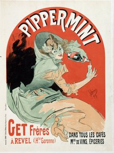 Reklamaffisch för Pippermint Get Freres - av Jules Cheret av Jules Cheret