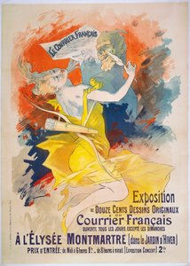 Utställning Le Courrier Francais, ca 1895 (affisch) av Jules Cheret