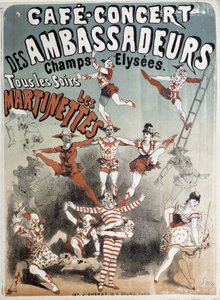 The Martinettes at the Cafe-Concert des Ambassadeurs - Affisch av Jules Cheret, sent 1800-tal av Jules Cheret