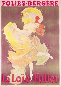 Affisch som annonserar Loie Fuller (1862-1928) på Folies Bergere