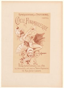 Reklamkort för Cercle Funambulesque Cercle Funambulesque (titel på objekt) av Jules Cheret