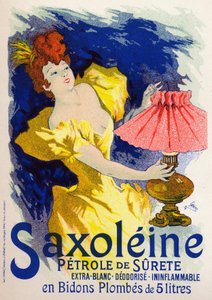 Vetenskap. Energi. Saxolein, olja för lampa. Affisch av Jules Cheret, Frankrike av Jules Cheret