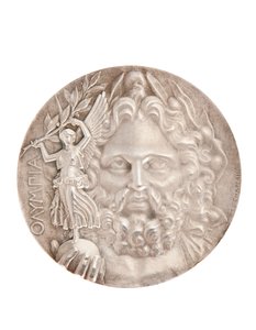 Första plats OS-medalj, Aten 1896 (silver) (se även 2628776) av Jules Clement Chaplain