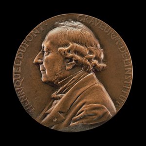 Henriquel Dupont, 1797-1892, ritare och gravör, ca. 18701892. av Jules Clement Chaplain