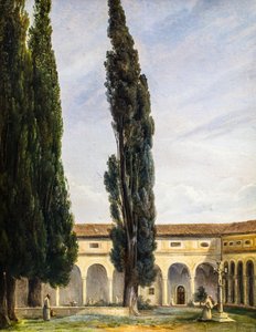 Klostrets interiör av Jules Coignet