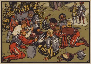 Reformationens kris i Schweiz (färglitografi)