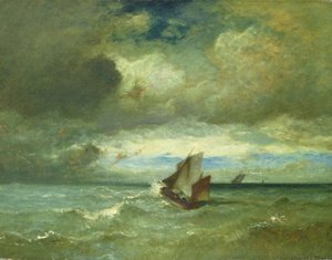 Skakigt hav av Jules Dupré