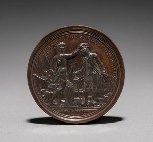 Medalj: Daniel Morgan framsida. av Jules Dupré
