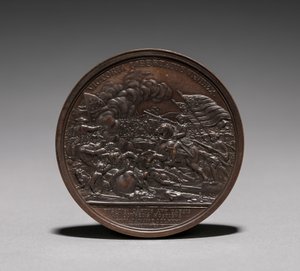 Medalj: Daniel Morgan omvänd. av Jules Dupré
