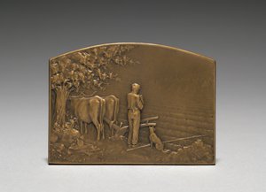 Medaljong framsida. av Jules Dupré