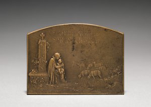 Medaljong omvänd. av Jules Dupré