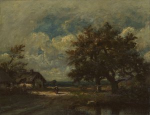 Stugan vid vägkanten, Stormy Sky av Jules Dupré