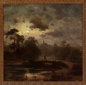 Landskap i månsken av Jules Dupré