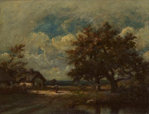 Stugan vid vägkanten, Stormy Sky av Jules Dupré