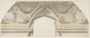 Design för Hôtel de Trevise, Paris, andra hälften av 1800-talet. Skapare: Jules-Edmond-Charles Lachaise, Eugène-Pierre Gourdet. av Jules Edmond Charles Lachaise and Eugène Pierre Gourdet
