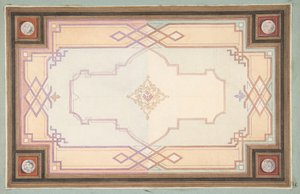 Design för tak, andra hälften av 1800-talet. Skapare: Jules-Edmond-Charles Lachaise, Eugène-Pierre Gourdet. av Jules Edmond Charles Lachaise and Eugène Pierre Gourdet
