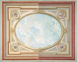 Design för ett tak av trompe loeil sky