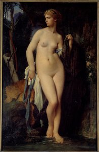 Diane Målning av Jules Elie Delaunay (1828-1891) 1872 Sön. 1,47x0,94 m Paris, musee d