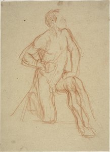 Manlig figur på knä av Jules Elie Delaunay