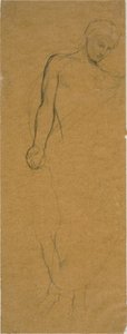Studie av en stående draperad figur av Jules Elie Delaunay