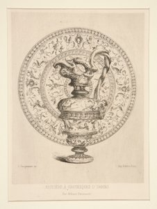 Ewer med grotesker d av Jules Ferdinand Jacquemart