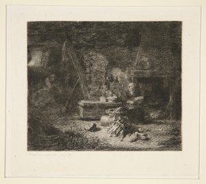 Interiör av ett holländskt kök av Jules Ferdinand Jacquemart