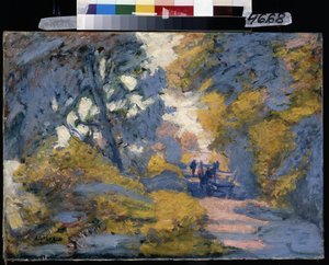 Solig väg. Målning av Jules-Leon Flandrin (Jules Leon Flandrin av Jules Flandrin