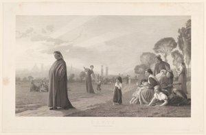 Dante, till J.L. Gérôme av Jules Gabriel Levasseur