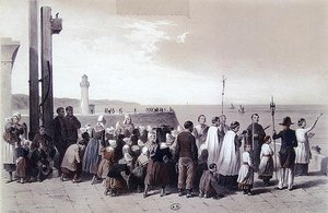 Välsignelse av havet vid Pollet, Dieppe av Jules Gaildrau