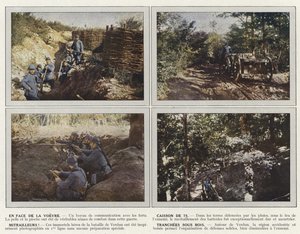 Mittemot Voevre, Caisson of 75, Machine Gunners, Trenches in the Woods