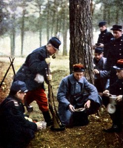 Franska soldater, Marne, september 1914 (autokrom) av Jules Gervais Courtellemont