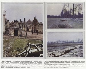 Soisy-aux-Bois, tyska skyttegravar nära Chapton, stortyska trancher av Soisy