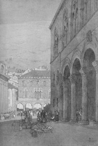 Rektorspalatset och det offentliga torget i Ragusa, 1913