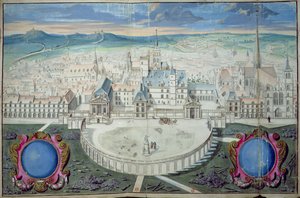 Palatset för hertigarna av Bourgogne i Dijon före restaureringen av Mansart, 1698