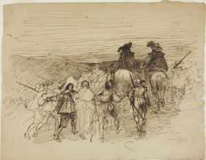 Marscherande trupper av Jules Jacquet