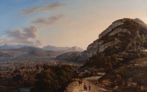 View of Sassenage 1857 (Olja på duk) av Jules Jean Baptiste Guedy