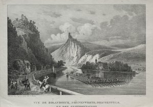 Utsikt över Rolandseck, Nonnenwerth, Drachenfels och Siebenbirge av Jules Jean Baptiste de Joly